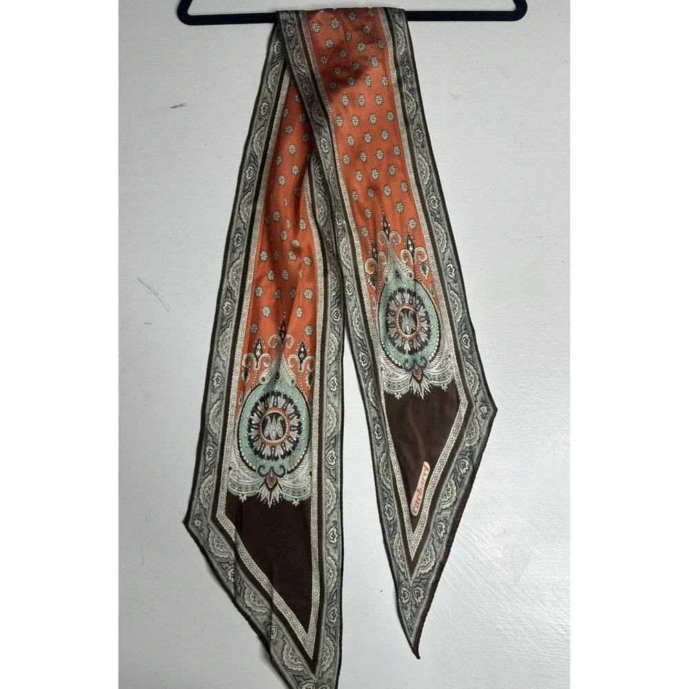 Vintage Cacharel Silk Twill Slim Scarf (Imperfections, Photos)
